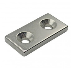 Магніт під потай 40x20x4mm-7/3.5mm х 2 отвер.